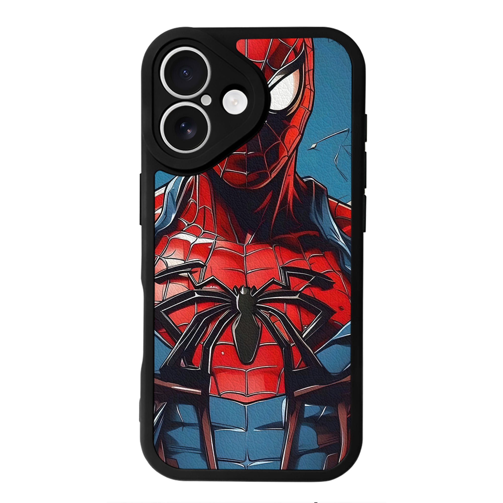 Spider Man スパイダーマン 【iPhone 16シリーズ対応】シリコンスマホケース（レザー調） 材質：シリコン